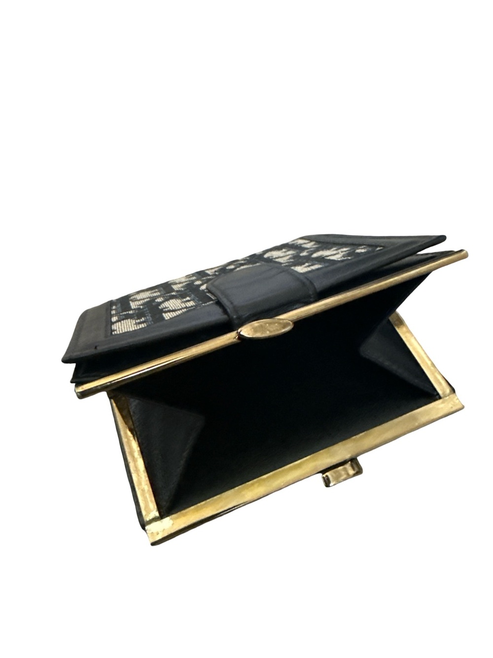 Authentic Dior Black Leather Card Holder with Gold Logo - Picture 4 of 15